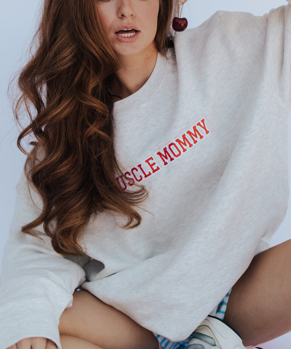 off-duty muscle mommy crewneck