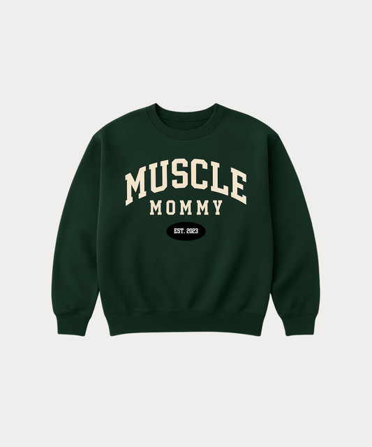 varsity vintage muscle mommy crewneck
