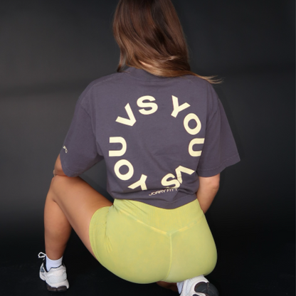 you v. you cropped tee